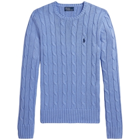 Polo Ralph Lauren Cable Knit Cotton Sweater, New Litchfield Blue